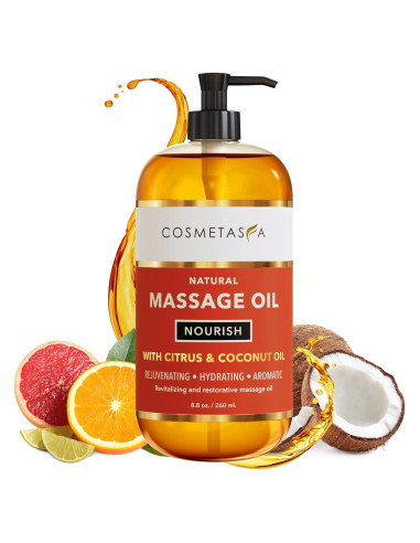 Aceite de Masaje Natural Cosmetasa 278 g - Hidratante Cítricos y Coco