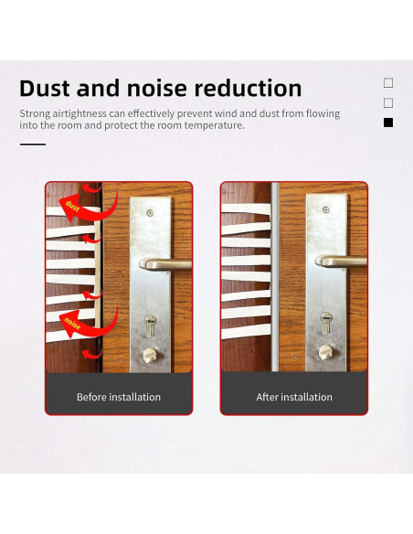 Tira de sellado SZZSAF 7.92m blanca autoadhesiva para puertas