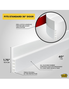 Barrera de Puerta de Silicona M-D 101.6 cm Autoadhesiva Blanca 2
