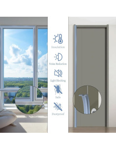 Tira de sellado para clima BKSAI 3 metros gris aislamiento 2