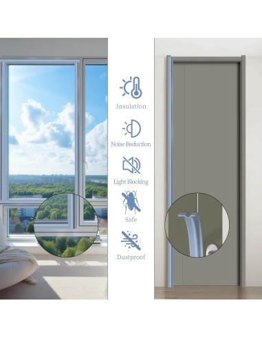 Tira de sellado para clima BKSAI 3 metros gris aislamiento