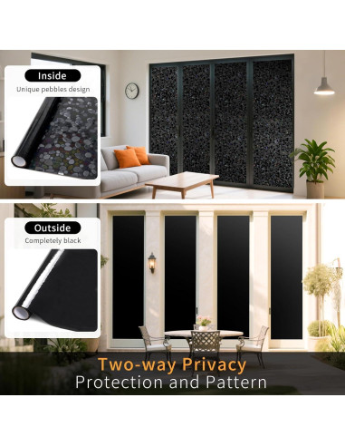 Película Blackout JAYONG 75x500cm, 100% UV, Adherencia Estática