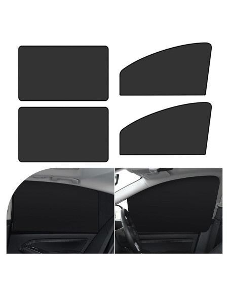 Viseras de Ventana Lateral Oscuras DYEKNEE 4 PCS 62x48cm