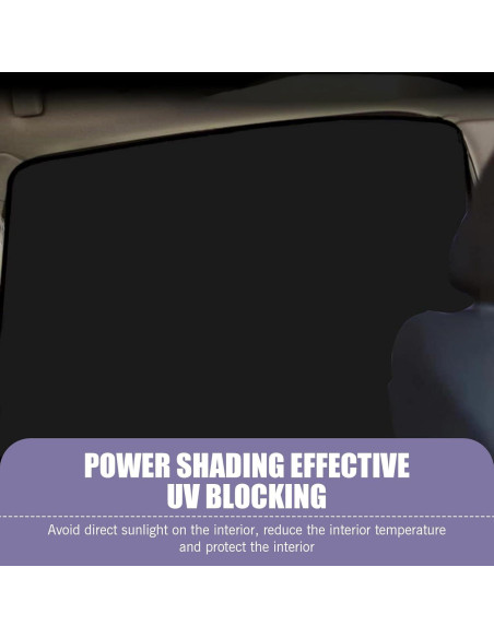 Viseras de Ventana Lateral Oscuras DYEKNEE 4 PCS 62x48cm