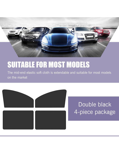 Viseras de Ventana Lateral Oscuras DYEKNEE 4 PCS 62x48cm