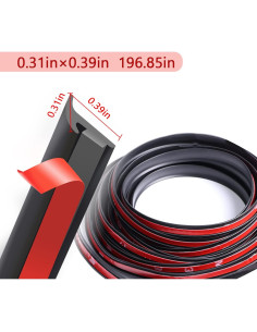 Cinta Sello Aislante Acústico Yonput 5M Negro 8x10mm 2