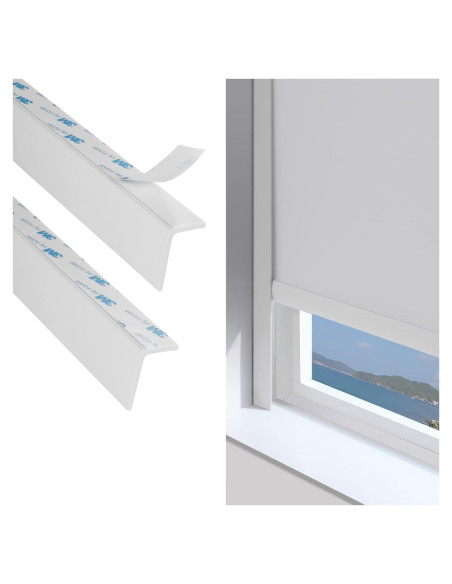 Bloqueadores de Luz ZSTARR PVC 200 cm 2 Pcs Blanco