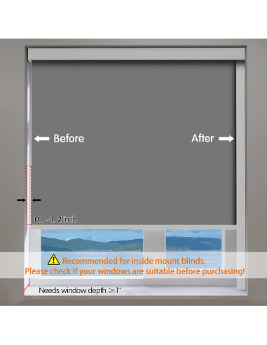 Bloqueadores de Luz ZSTARR PVC 200 cm 2 Pcs Blanco