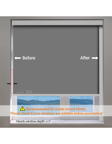 Bloqueadores de Luz ZSTARR PVC 200 cm 2 Pcs Blanco