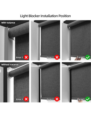 Bloqueadores de Luz ZSTARR PVC 200 cm 2 Pcs Blanco