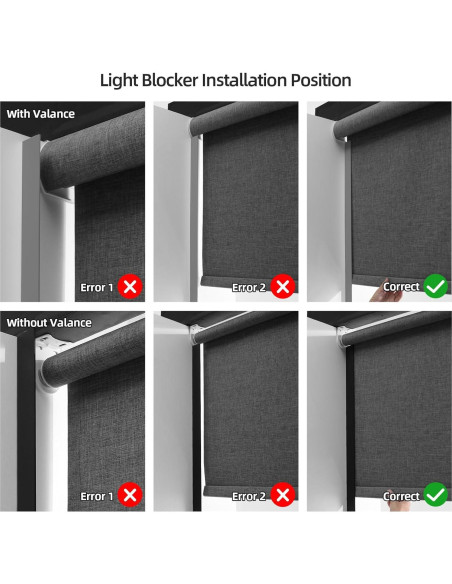 Bloqueadores de Luz ZSTARR PVC 200 cm 2 Pcs Blanco