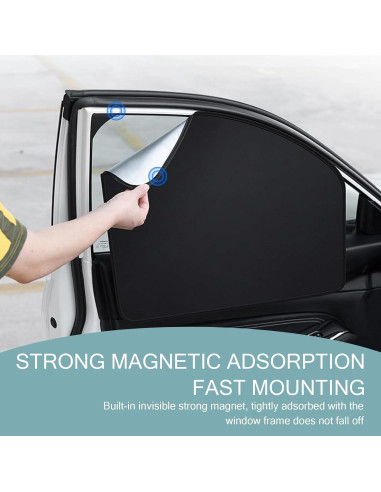 Cubierta Solar para Ventanas de Auto Sephile 4 PCS Negro