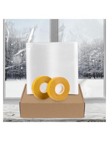 Kit de Película Térmica Aislamiento Ventanas QOQOOICE 5 Piezas