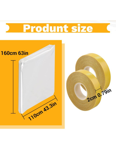 Kit de Película Térmica Aislamiento Ventanas QOQOOICE 5 Piezas