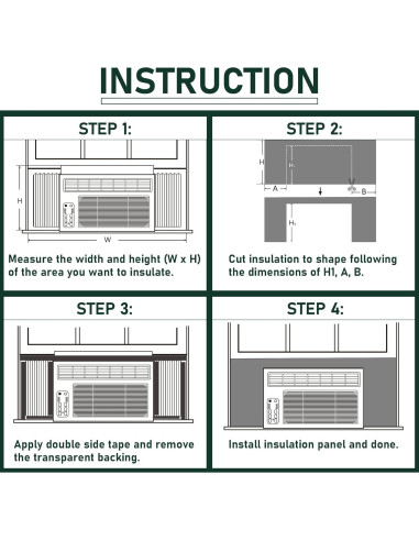 Panel Lateral Aislante Flehomo para Aire Acondicionado 43x99 cm