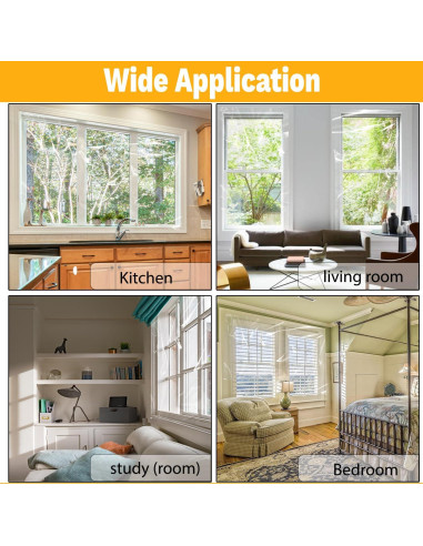 Kit de Película Térmica Aislamiento Ventanas QOQOOICE 5 Piezas