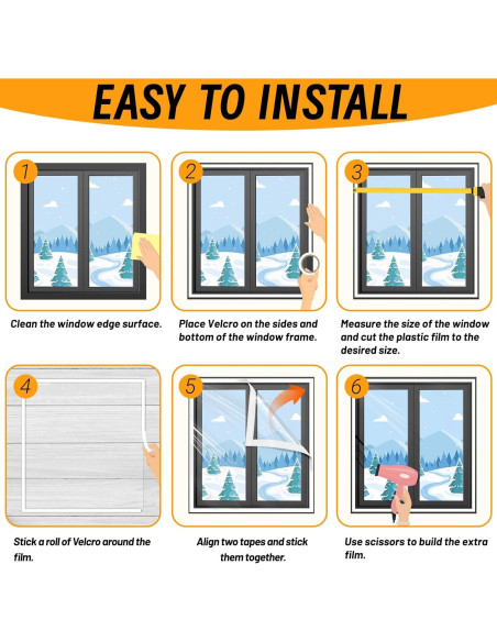 Aislamiento de Ventanas HolyMaji 119.38x160 cm Película Térmica