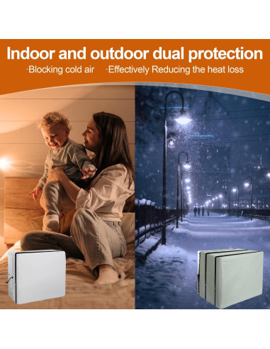 Juego de 2 fundas para aire acondicionado Nkiy Quen - Aislamiento invierno