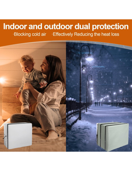 Juego de 2 fundas para aire acondicionado Nkiy Quen - Aislamiento invierno