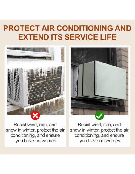 Juego de 2 fundas para aire acondicionado Nkiy Quen - Aislamiento invierno