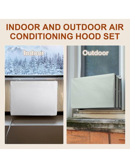 Juego de 2 fundas para aire acondicionado Nkiy Quen - Aislamiento invierno