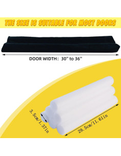 Tapón para Corrientes de Aire BIKOZI 76.2-91.4 cm Negro 2