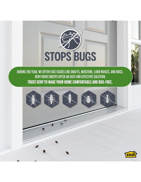 Barrera de Puerta M-D 91.44 cm Aluminio y Vinilo Blanco