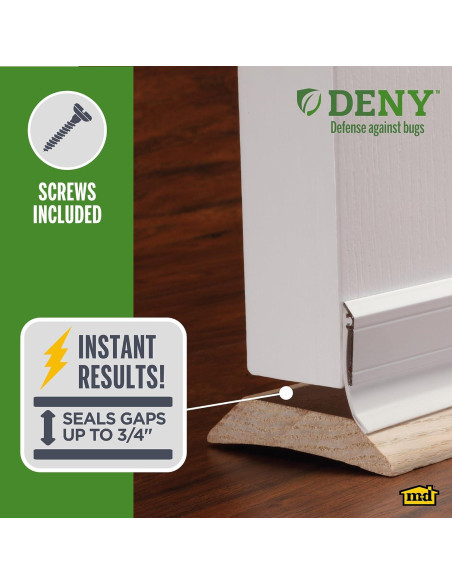 Barrera de Puerta M-D 91.44 cm Aluminio y Vinilo Blanco