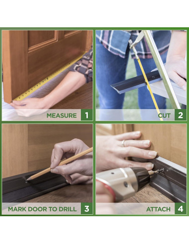 Barrera de Puerta M-D 91.44 cm Aluminio y Vinilo Blanco