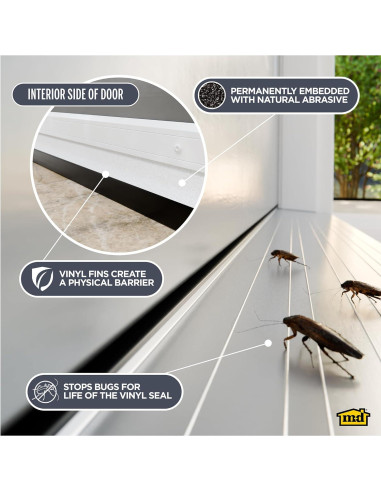 Barrera de Puerta M-D 91.44 cm Aluminio y Vinilo Blanco