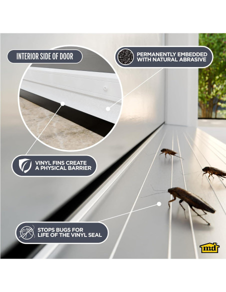 Barrera de Puerta M-D 91.44 cm Aluminio y Vinilo Blanco