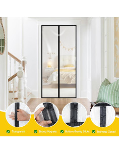 Cortina de Puerta Aislante Térmica Magnética Sunmoxia 91.4x208.3cm 2