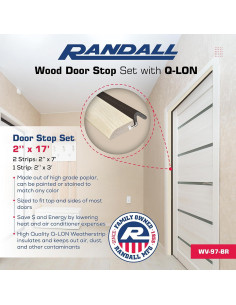 Juego de Burletes para Puertas Colonial Randall 2 Piezas 84 y 37 Pulgadas 2