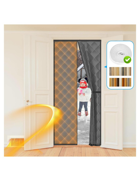 Cortina Térmica Aislante Magnética Lasla 81.3x208.3cm Gris