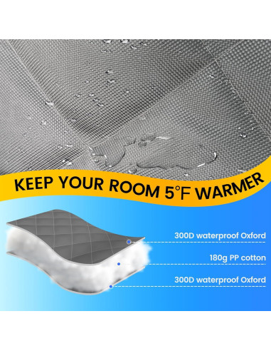 Cortina Térmica Aislante Magnética Lasla 81.3x208.3cm Gris