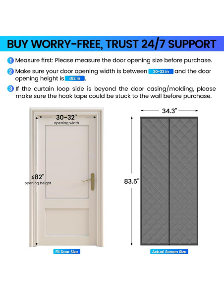 Cortina Térmica Aislante Magnética Lasla 81.3x208.3cm Gris