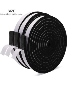 Cinta de Aislamiento de Espuma Jucoan 15m 2.54cm x 1.27cm 2