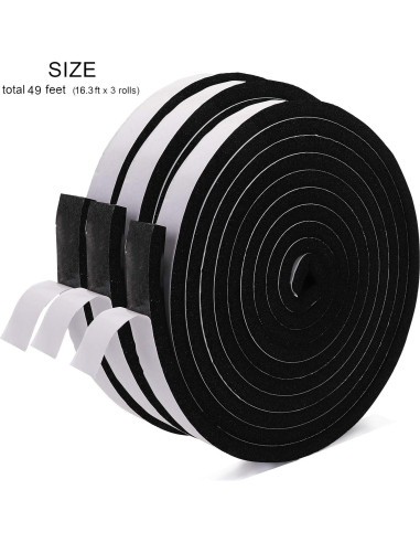 Cinta de Aislamiento de Espuma Jucoan 15m 2.54cm x 1.27cm