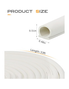 Tira de Sellado Automotriz SCUARI 10m EPDM Blanco Aislamiento 2