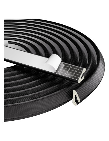 Tira de Sellado para Puerta Conwang 6m Espuma PU Negra