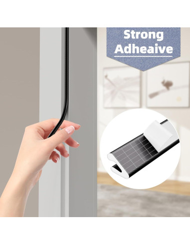 Tira de Sellado para Puerta Conwang 6m Espuma PU Negra