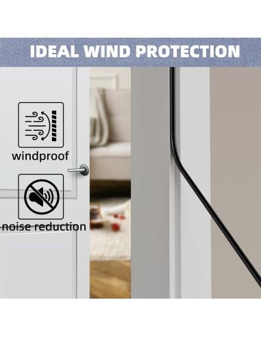 Tira de Sellado para Puerta Conwang 6m Espuma PU Negra