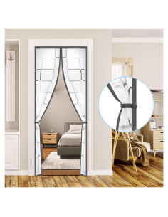 Cortina de Puerta Aislante Alyseldy 90x204 cm Magnética