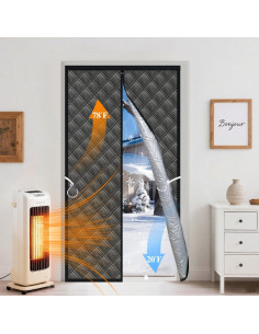 Cortina Magnética Aislante Gulrear 38x83 cm Negra para Puertas 2