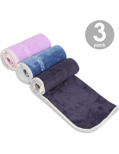 Juego de 3 Toallas de Microfibra Xoofewal Azul 35x74 cm