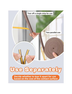 Tira de Sellado Aislante Autoadhesiva CHENYA 10m Marrón 6.1mm 2