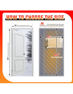 Cortina de Puerta Térmica Aislada Magnética ABVRUN 101.6x213.4cm 2