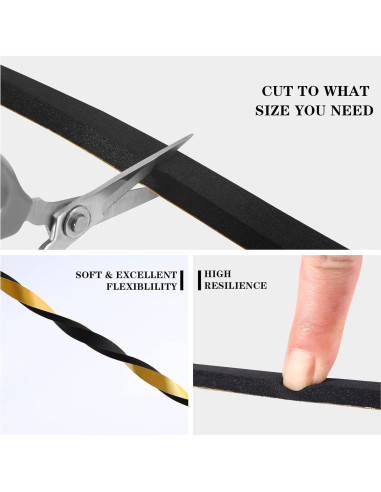 Tira de sellado GUKOY con espuma aislante 1.27 cm x 1.27 cm x 3.96 m