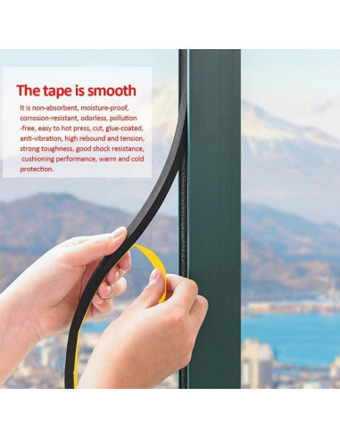 Tira de sellado GUKOY con espuma aislante 1.27 cm x 1.27 cm x 3.96 m