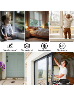 Tira de sellado Vannesse 118" (299.72 cm) espuma blanca insonorizante 2